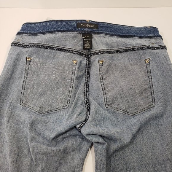 WHBM Baroque Embroidered Boot Cut Jeans Size 6 R WHITE HOUSE BLACK MARKET - Picture 12 of 16